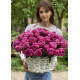 Bright basket of peonies Dnipro