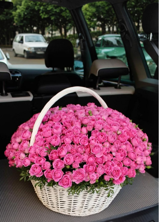 Basket of peony rose Bubbles in Dnieper