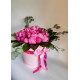 Hat box of peonies Dnipro