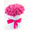 Pink roses in a hatbox