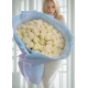 51 white roses in a bouquet