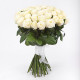 Bouquet of 19 white roses