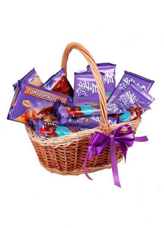 Milka chocolate basket