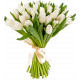 Bouquet white tulips