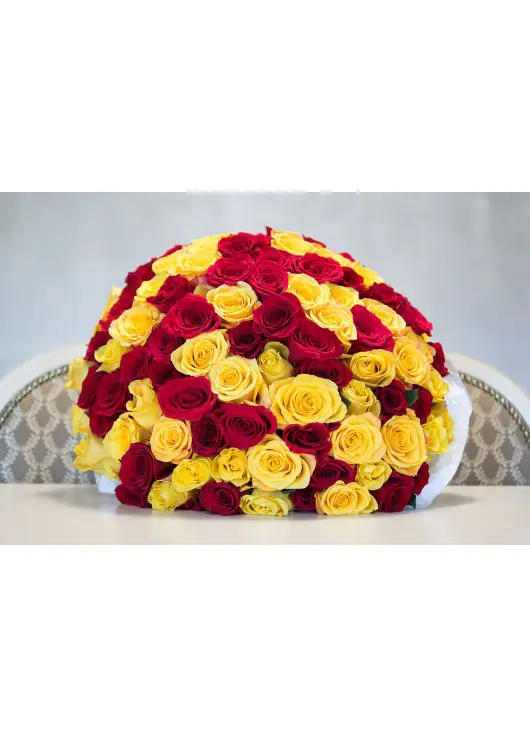 Helios 51 yellow and red roses Helios 51 yellow and red roses