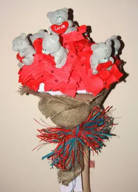 "Bears" - a bouquet of mini toys