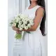 Bouquet white tulips