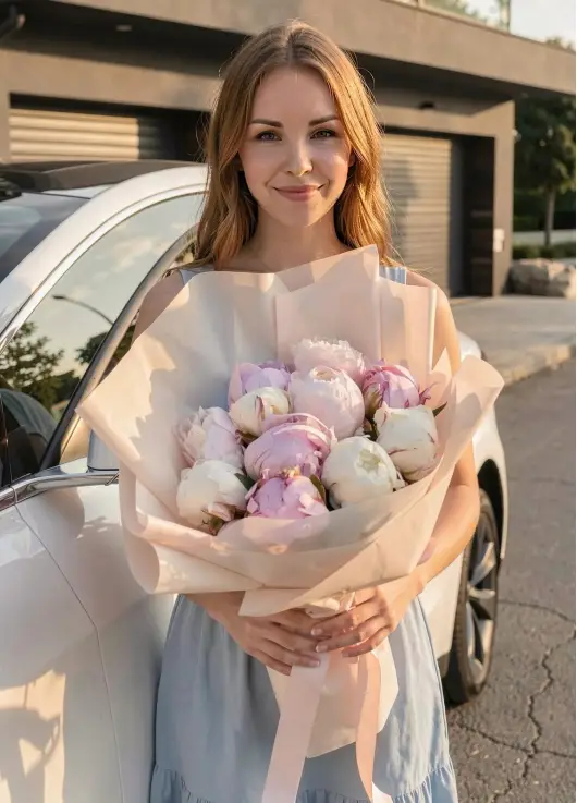 Bouquet of 11 local peonies