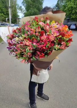 Huge bouquet of wild orchids