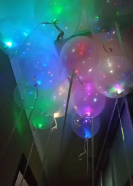 Set of luminous baloons mix 