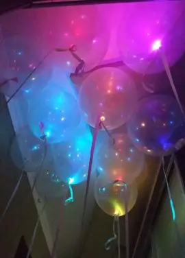 Set of luminous baloons mix 