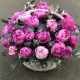 Bright basket of peonies Dnipro