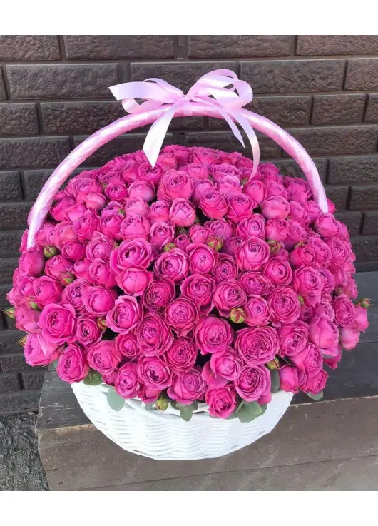 Basket of peony rose Bubbles in Dnieper Basket of peony rose Bubbles in Dnieper