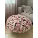 Cream Spray Rose “Madam Bombastic” in Wicker Basket (75 stems)