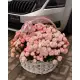 Cream Spray Rose “Madam Bombastic” in Wicker Basket (51 stems)