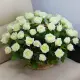 White roses in a basket