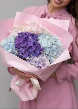 Bouquet of 5 hydrangeas mix