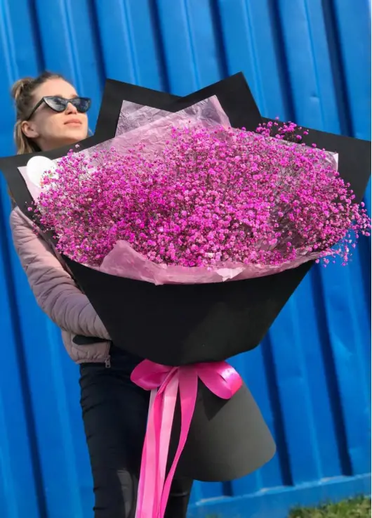 Rainbow: colored gypsophila
