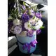 Flower mix in a hat box Flower mix in a hat box