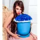 Blue roses in a hatbox