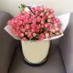Bush roses in a hatbox