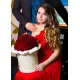 35 roses in a hatbox