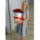 51 roses in a hatbox