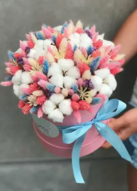 Cotton in a hat box  №2 