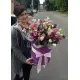 Mix eustoma in a hat box