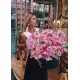 Luxury box with roses and eustoma
