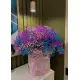 Bouquet of gypsophila in a box in the Dnieper