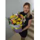 Flower mix in a hat box