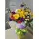 Flower mix in a hat box