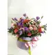 Bright Flower mix in a hat box Bright Flower mix in a hat box