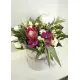 Bright Flower mix in a hat box Bright Flower mix in a hat box