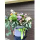 Bright Flower mix in a hat box Bright Flower mix in a hat box