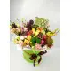 Bright Flower mix in a hat box Bright Flower mix in a hat box