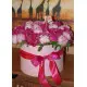 Hat box of peonies Dnipro