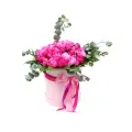 Peonies in a box