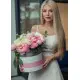 Hat box of peonies Dnipro Hat box of peonies Dnipro
