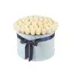 101 white roses in a hat box