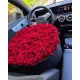 101 roses in a hatbox