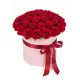 35 red roses in a box