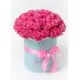 45 pink roses in a box