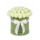 45 white roses in a box
