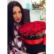 51 roses in a hatbox