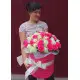 Pink and white roses in a hatbox Dnipro Pink and white roses in a hatbox Dnipro
