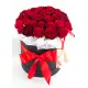 35 roses in a hatbox