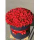 101 roses in a hatbox