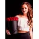 19 roses in a hatbox